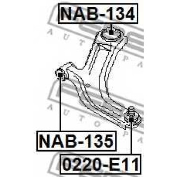 Несущий / направляющий шарнир FEBEST 0220-E11-1