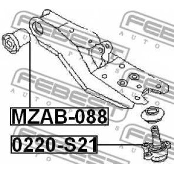 Несущий / направляющий шарнир FEBEST 0220-S21-1