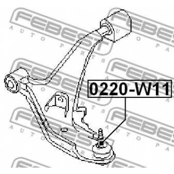 Несущий / направляющий шарнир FEBEST 0220-W11-1