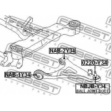 Несущий / направляющий шарнир FEBEST 0220-Y34-1