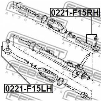 Наконечник поперечной рулевой тяги FEBEST 0221-F15LH-1