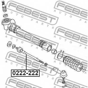 Осевой шарнир рулевой тяги FEBEST 0222-222-1