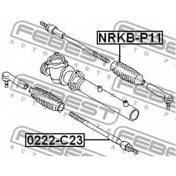 Осевой шарнир рулевой тяги FEBEST 0222-C23-1