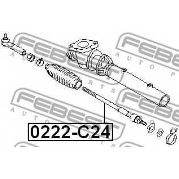Осевой шарнир рулевой тяги FEBEST 0222-C24-1