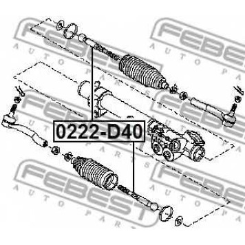 Осевой шарнир рулевой тяги FEBEST 0222-D40-1