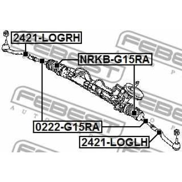Осевой шарнир рулевой тяги FEBEST 0222-G15RA-1