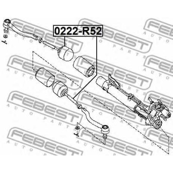 Осевой шарнир рулевой тяги FEBEST 0222-R52-1