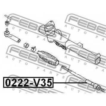 Осевой шарнир рулевой тяги FEBEST 0222-V35-1