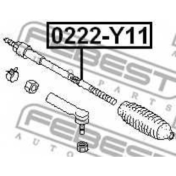 Осевой шарнир рулевой тяги FEBEST 0222-Y11-1