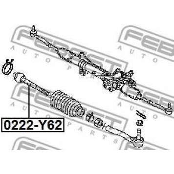 Осевой шарнир рулевой тяги FEBEST 0222-Y62-1