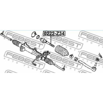 Осевой шарнир рулевой тяги FEBEST 0222-Z34-1