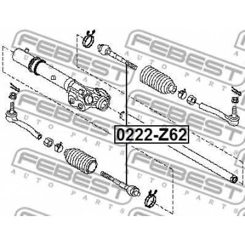 Осевой шарнир рулевой тяги FEBEST 0222-Z62-1