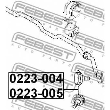 Тяга / стойка стабилизатора FEBEST 0223-004-1
