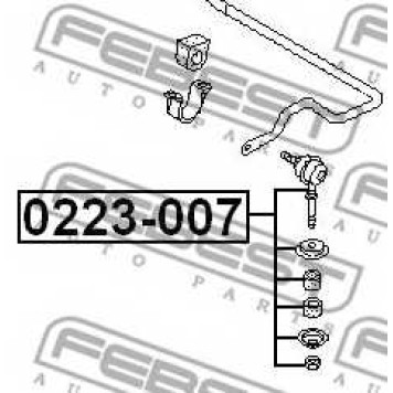 Тяга / стойка стабилизатора FEBEST 0223-007-1