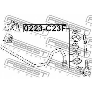 Тяга / стойка стабилизатора FEBEST 0223-C23F-1