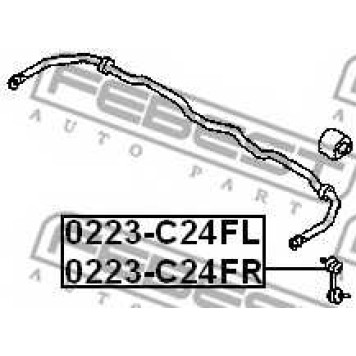Тяга / стойка стабилизатора FEBEST 0223-C24FL-1