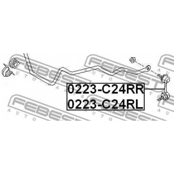 Тяга / стойка стабилизатора FEBEST 0223-C24RR-1