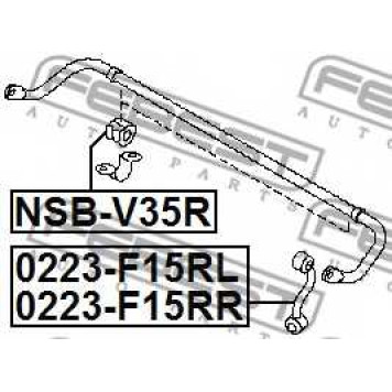Тяга / стойка стабилизатора FEBEST 0223-F15RR-1