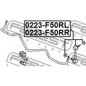 Тяга / стойка стабилизатора FEBEST 0223-F50RL-1