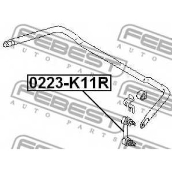 Тяга / стойка стабилизатора FEBEST 0223-K11R-1