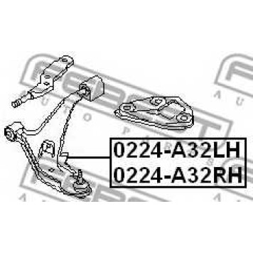 Рычаг независимой подвески колеса FEBEST 0224-A32RH-1