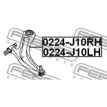 Рычаг независимой подвески колеса FEBEST 0224-J10LH-1