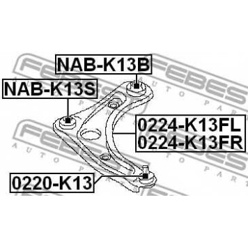 Рычаг независимой подвески колеса FEBEST 0224-K13FR-1