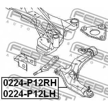 Рычаг независимой подвески колеса FEBEST 0224-P12RH-1