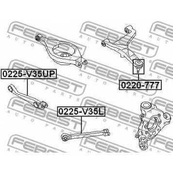 Рычаг независимой подвески колеса FEBEST 0225-V35UP-1