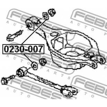 Чаша холостого хода, балка моста FEBEST 0230-007-1