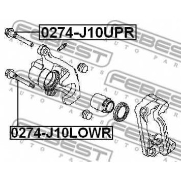 Направляющий болт корпуса скобы тормоза FEBEST 0274-J10LOWR-1