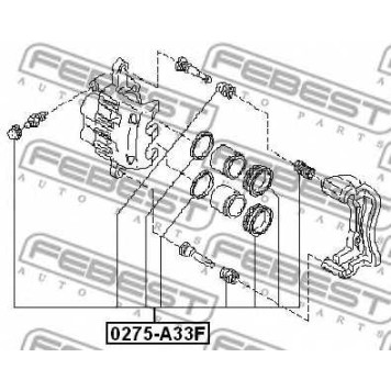 Ремкомплект тормозного суппорта FEBEST 0275-A33F-1