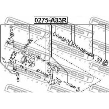 Ремкомплект тормозного суппорта FEBEST 0275-A33R-1