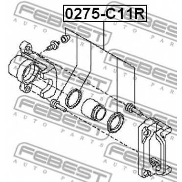 Ремкомплект тормозного суппорта FEBEST 0275-C11R-1