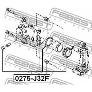 Ремкомплект тормозного суппорта FEBEST 0275-J32F-1