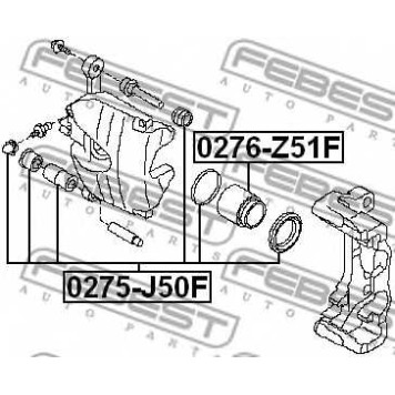 Ремкомплект тормозного суппорта FEBEST 0275-J50F-1