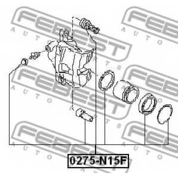 Ремкомплект тормозного суппорта FEBEST 0275-N15F-1