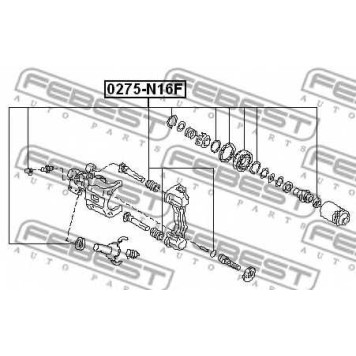 Ремкомплект тормозного суппорта FEBEST 0275-N16F-1