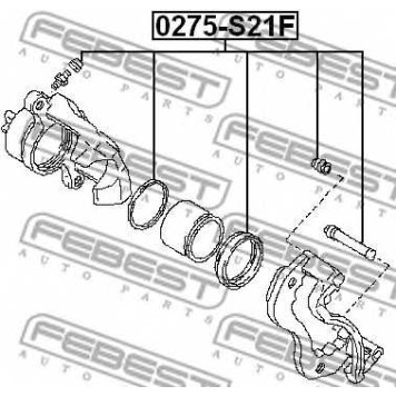 Ремкомплект тормозного суппорта FEBEST 0275-S21F-1