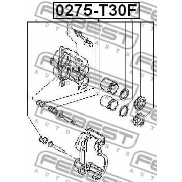 Ремкомплект тормозного суппорта FEBEST 0275-T30F-1