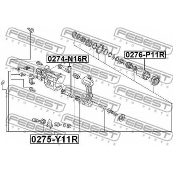 Ремкомплект тормозного суппорта FEBEST 0275-Y11R-1