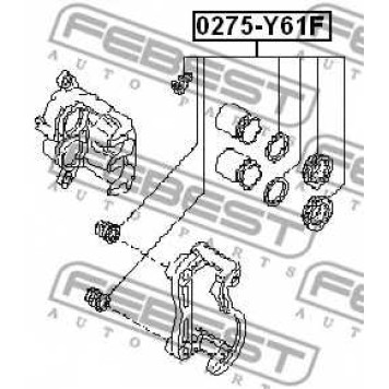 Ремкомплект тормозного суппорта FEBEST 0275-Y61F-1