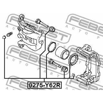 Ремкомплект тормозного суппорта FEBEST 0275-Y62R-1