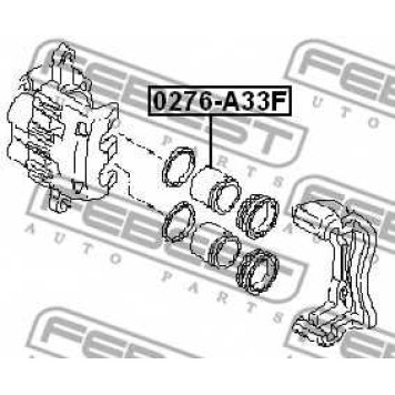 Поршень корпуса скобы тормоза FEBEST 0276-A33F-1
