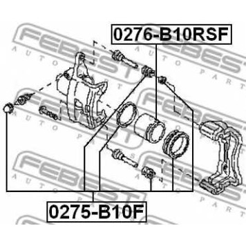 Поршень корпуса скобы тормоза FEBEST 0276-B10RSF-1