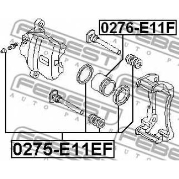 Поршень корпуса скобы тормоза FEBEST 0276-E11F-1