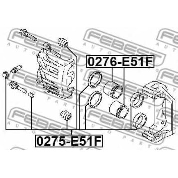 Поршень корпуса скобы тормоза FEBEST 0276-E51F-1