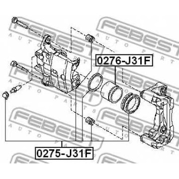 Поршень корпуса скобы тормоза FEBEST 0276-J31F-1