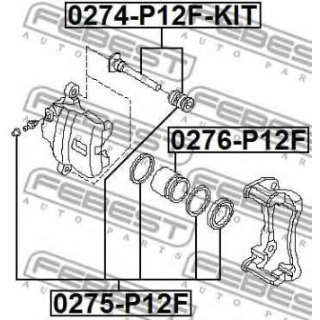 Поршень корпуса скобы тормоза FEBEST 0276-P12F-1