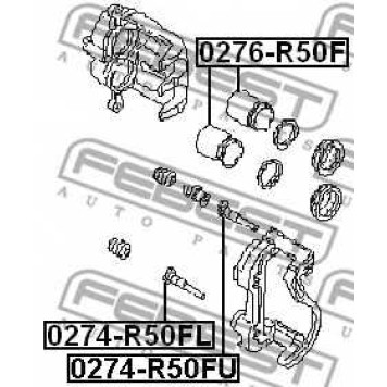 Поршень корпуса скобы тормоза FEBEST 0276-R50F-1